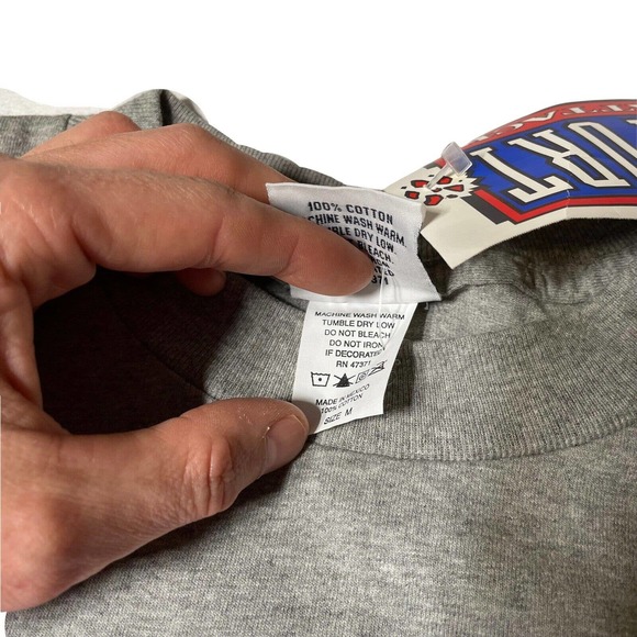 Vintage Y2K Mike Piazza Sport Attack Gray Tshirt Double Sided Print With Tags M - Picture 5 of 7